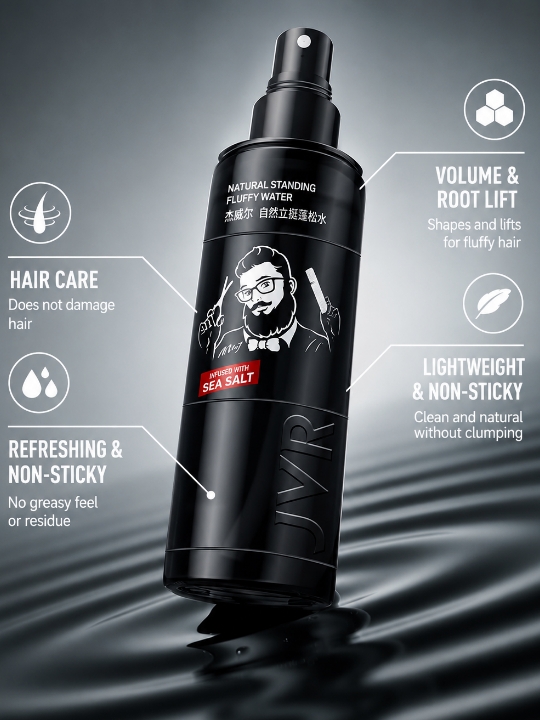 JVR Natural Standing Fluffy Water Sea Salt Hair Spray Travel Size 50ml