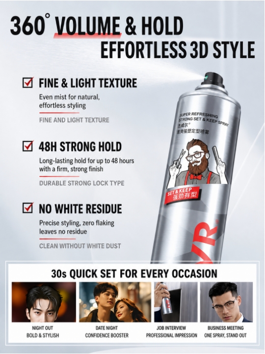 JVR Super Refreshing Strong Set & Keep Spray 80ml